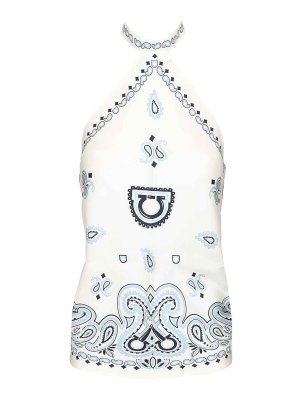 SALVATORE FERRAGAMO: Tops & Tank tops - Print Scarf Top