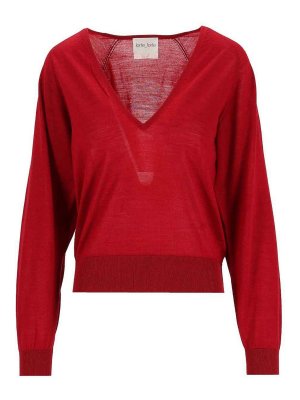 FORTE FORTE: crew necks - V-Neck Sweater