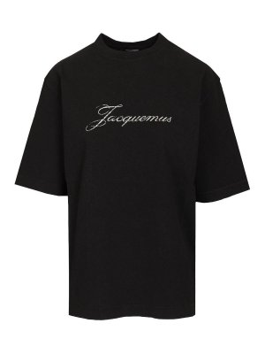 JACQUEMUS: t-shirt - T-shirt con scritta