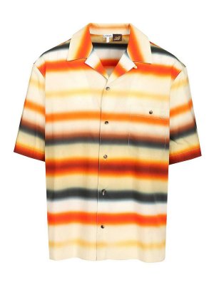 LOEWE: shirts - Short-Sleeved Cotton Shirt