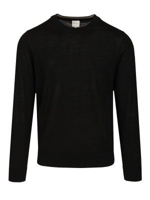 PAUL SMITH: Strickpullover mit Rundhalsausschnitt - Rundhalspullover - Schwarz