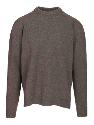 RICK OWENS: Strickpullover mit Rundhalsausschnitt - Rundhalspullover - Beige