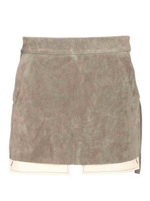 RICK OWENS: mini skirts - Fog Cut Miniskirt