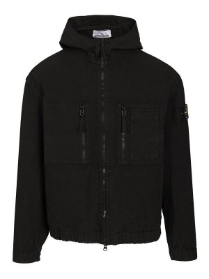 STONE ISLAND: Sweatshirts & Sweaters - Organic Cotton Ripstop Hooded Overshirt