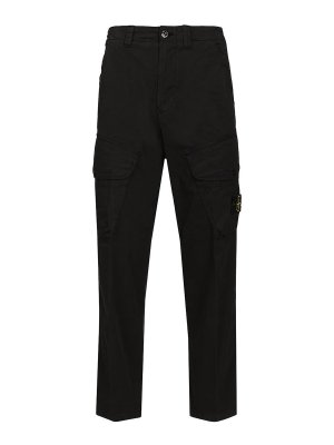 STONE ISLAND: カジュアルトラウザー - カジュアルパンツ - 黒
