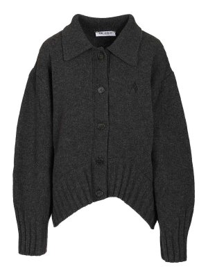 The Attico: cardigan - Cardigan Con Logo Ricamato