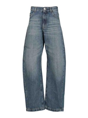 The Attico: pantaloni in pelle - Pantaloni di jeans