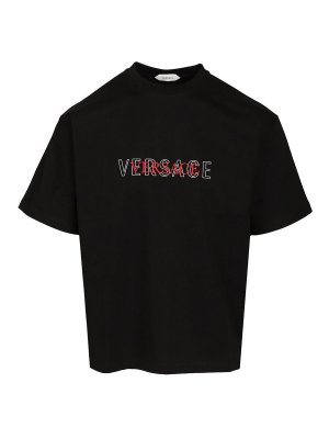 VERSACE: Tシャツ - Tシャツ - 黒