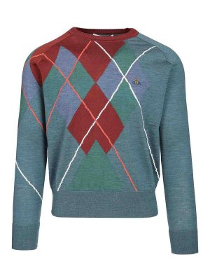 VIVIENNE WESTWOOD: Strickpullover mit Rundhalsausschnitt - Rundhalspullover - Bunt