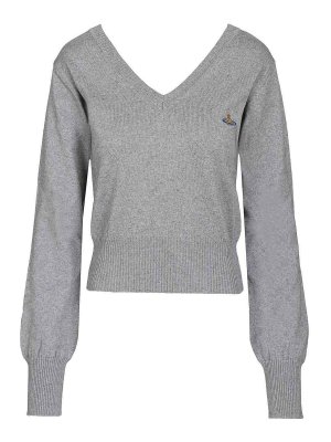 VIVIENNE WESTWOOD: Suéteres con cuello pico - Suéter Cuello Redondo - Gris