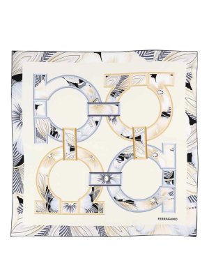 SALVATORE FERRAGAMO: Stoles & Shawls - Gancini Flower Scarf