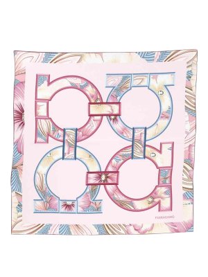 SALVATORE FERRAGAMO: Stoles & Shawls - Gancini Flower Scarf