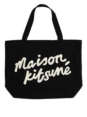 MAISON KITSUNÉ: Handtaschen - Shopper - Schwarz