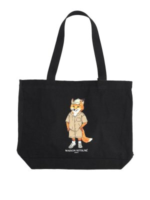 MAISON KITSUNÉ: Handtaschen - Shopper - Schwarz