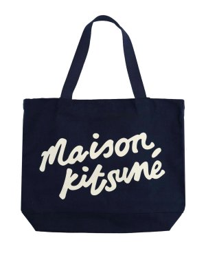 MAISON KITSUNÉ: Sacs à main - Sac Cabas - Bleu