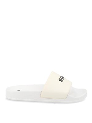 m.s.g.m.: flat shoes - Slide With Logo