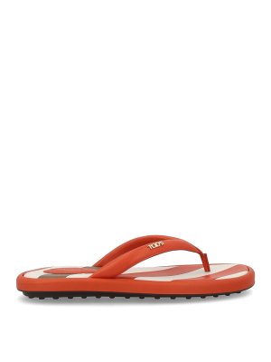 TOD'S: ballerine - Sandalo Infradito Con Logo