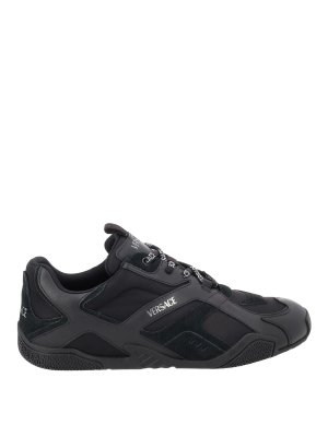 VERSACE: Chaussures de sport - Baskets - Noir