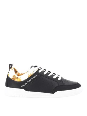 VERSACE JEANS: trainers - Sneaker with logo and weave motif