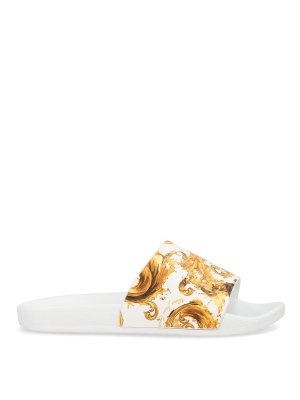 VERSACE JEANS: フラットシューズ - フラットシューズ - 白