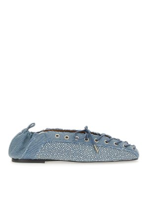 GANNI: ballerine - Ballerina con lacci