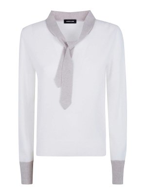 ANNECLAIRE: Pull col rond - Pull Col Rond - Blanc