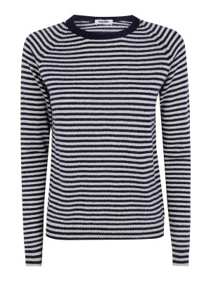 BASE: Strickpullover mit Rundhalsausschnitt - Rundhalspullover - Nude