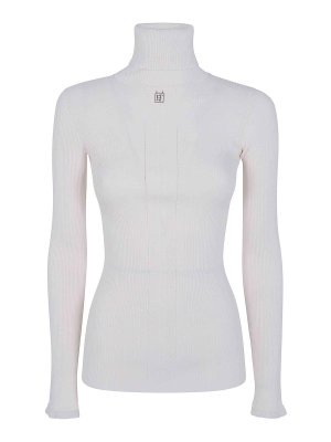 ELISABETTA FRANCHI: Rollkragenpullover  und Polo-Ausschnitt - Rollkragenpullover - Weiß