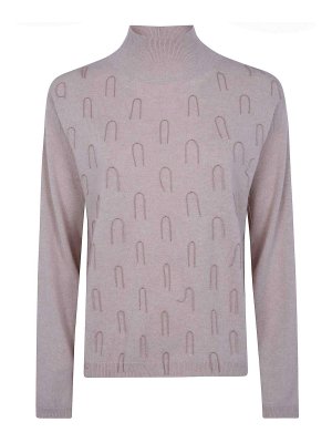FABIANA FILIPPI: maglia a collo alto e polo - Maglione dolcevita platino