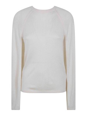 LAUREN RALPH LAUREN: Strickpullover mit Rundhalsausschnitt - Rundhalspullover - Weiß