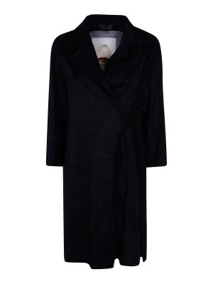 MARIA CALDERARA: Manteaux en cuir - Manteau En Cuir - Noir
