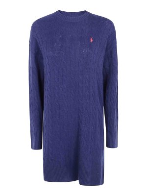 POLO RALPH LAUREN: Strickpullover mit Rundhalsausschnitt - Rundhalspullover - Blau