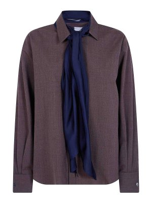 Sacai: camicie - Camicia da completo