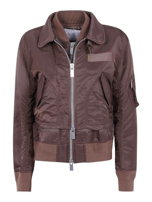 Sacai: giacche blazer - Giubbotto in twill di nylon