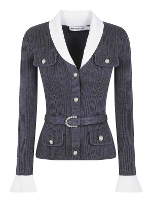 Self Portrait: cardigans - Ribbed Nit Cardigan