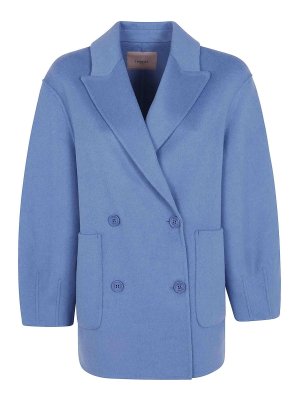 TWINSET: Abrigos cortos - Abrigo Corto - Azul