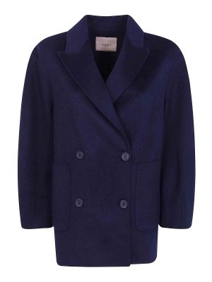 TWINSET: Abrigos cortos - Abrigo Corto - Azul
