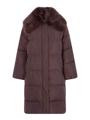 TWINSET: Fur & Shearling Coats - Faux Fur Neck Coat
