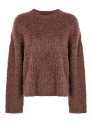 UMA WANG: Strickpullover mit Rundhalsausschnitt - Rundhalspullover - Braun