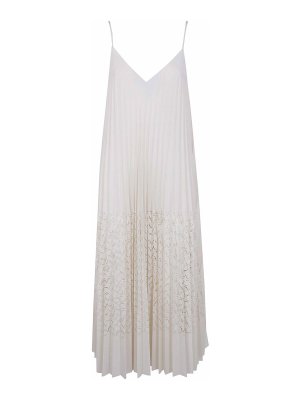 AVIU': Knielange Kleider - Knielanges Kleid - Weiß