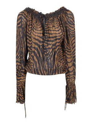 BLUMARINE: Tops & Tank tops - Print Chiffon Top