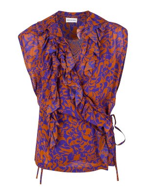 DRIES VAN NOTEN: Tops y camisetas sin mangas - Top - Naranja