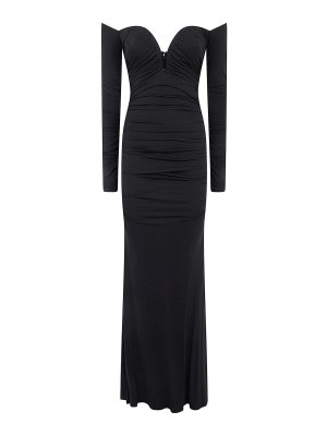 ELISABETTA FRANCHI: Maxikleider - Maxikleid - Schwarz