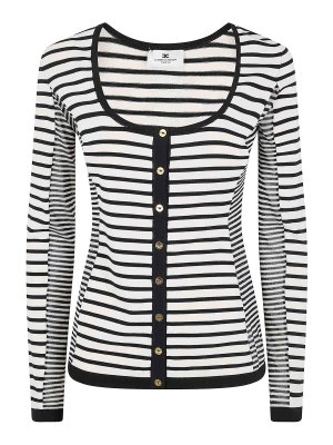 ELISABETTA FRANCHI: Suéteres con cuello pico - Suéter Cuello Redondo - Negro