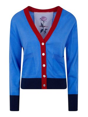 IN BED WITH YOU: cardigans - V Neck Printed Cardigan