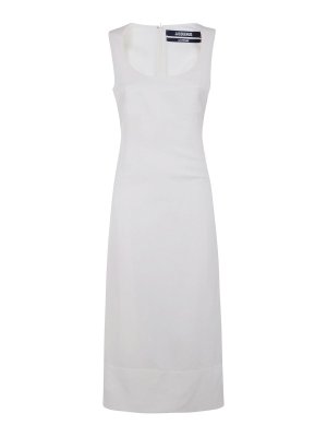 JACQUEMUS: ニーレングスドレス - 膝丈ドレス - 白