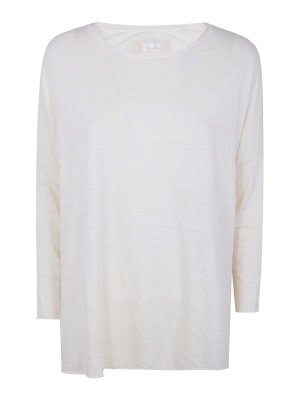 LABO.ART: maglia collo rotondo - Maglia Girocollo in Lino Ata Lieto