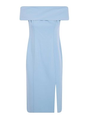LAUREN RALPH LAUREN: abiti al ginocchio - Abito midi in tessuto