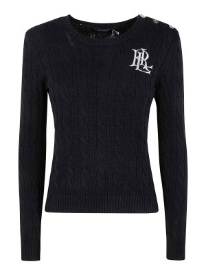 LAUREN RALPH LAUREN: Suéteres con cuello pico - Suéter Cuello Redondo - Negro