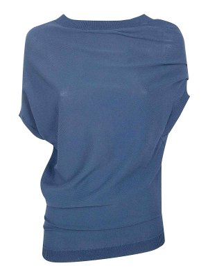 LIVIANA CONTI: Suéteres con cuello pico - Suéter Cuello Redondo - Azul